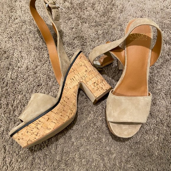 sarto franco sarto wedge sandals size 8.5 - Picture 4 of 7